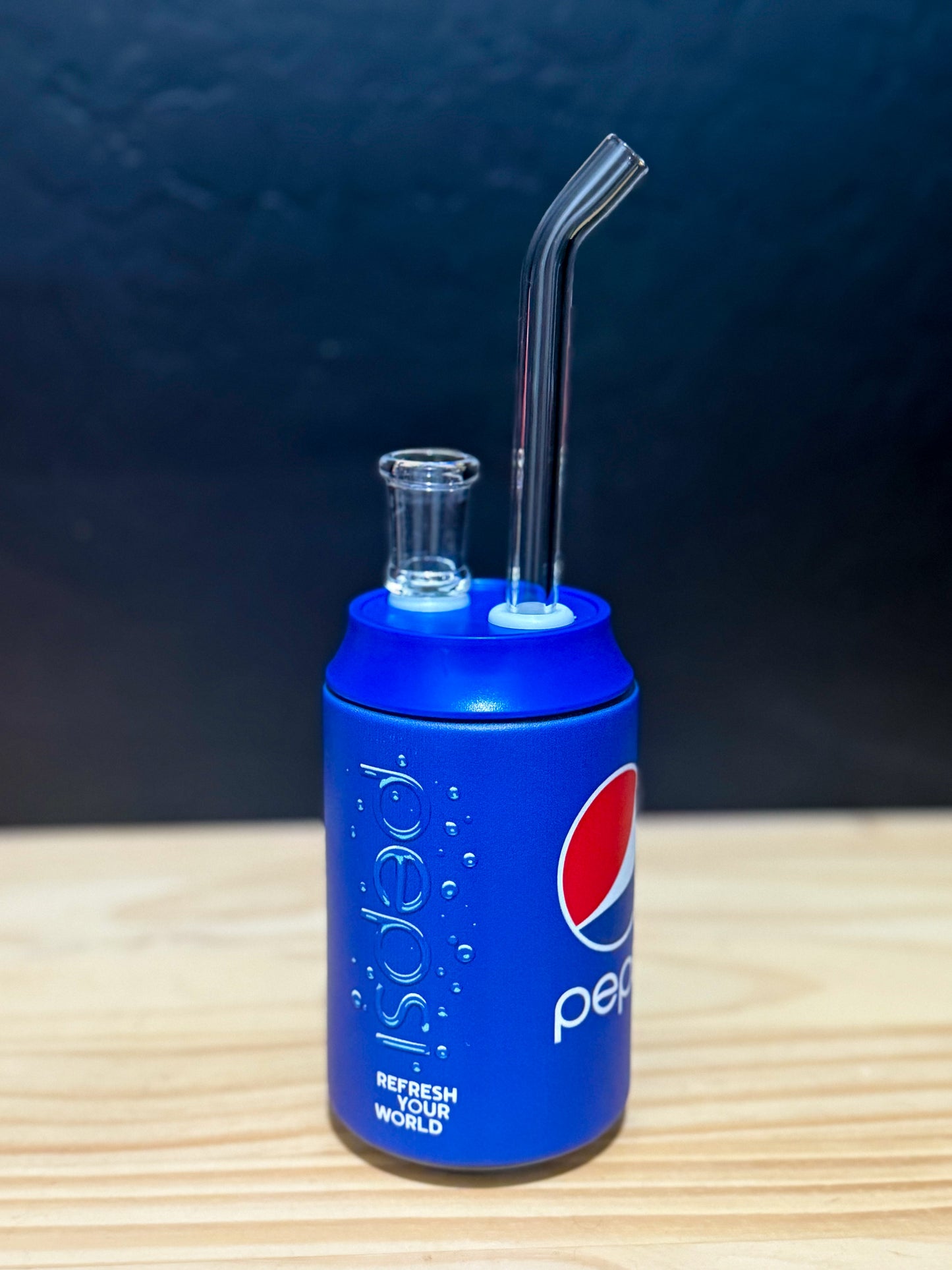 *NEW* FIZZ N FIRE soda bong (blue)